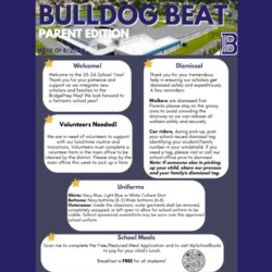 Bulldog Beat week of 8/21/23 is now available in our school website